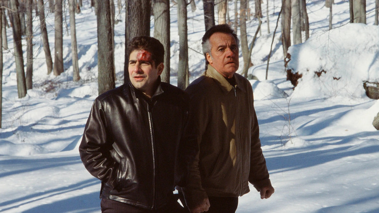 Christopher (Michael Imperioli) and Paulie (Tony Sirico) get lost in the New Jersry wilderness in the "Pine Barrens" episode of "The Sopranos"