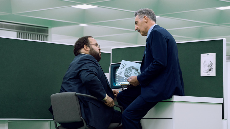 Irving talks to Dylan at the MDR office in Severance
