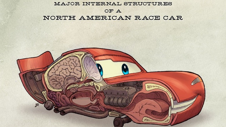Cross-section of Lightning McQueen