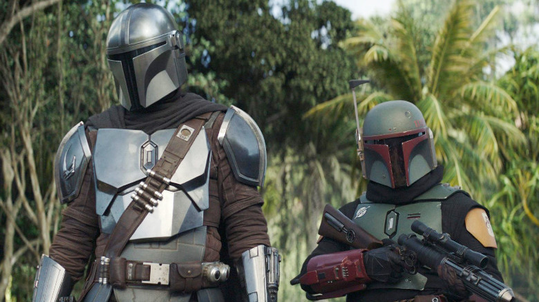 Din Djarin and Boba Fett in The Mandalorian