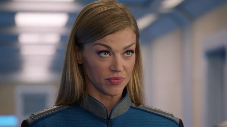 Adrianne Palicki as Kelly Grayson, annoyed on The Orville