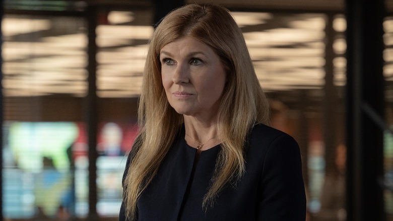 Connie Britton as Valerie Whitesell, standing in an office in Zero Day