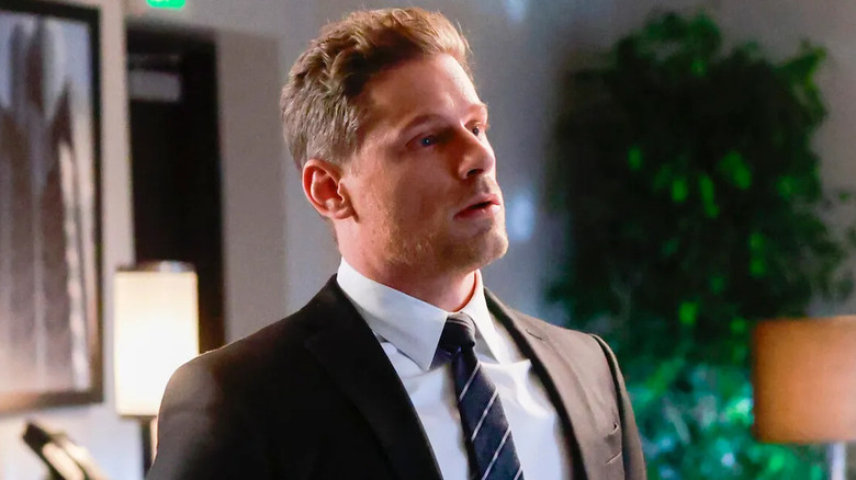 Matt Lauria as Josh Folsom, looking concerned on CSI: Vegas