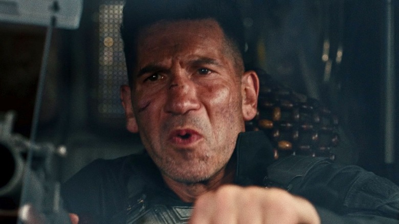 Jon Bernthal as Frank Castle behind the wheel of his van in Spider-Man: Brand New Day