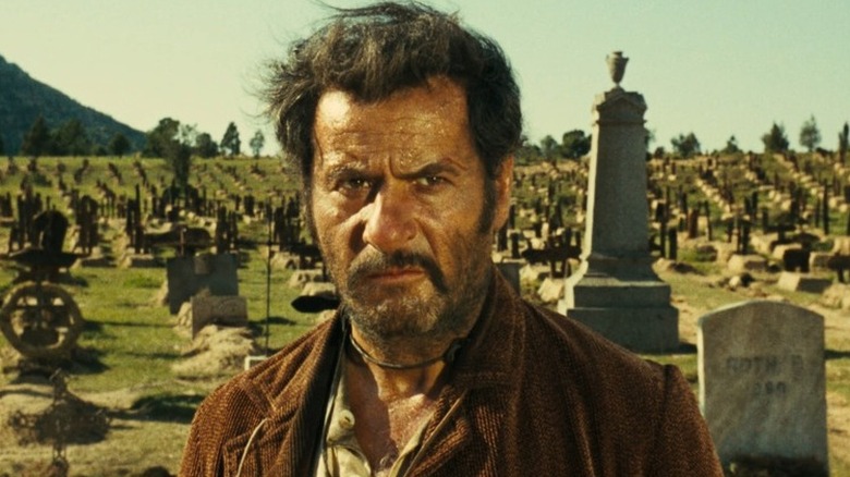 Tuco in graveyard in The Good, The Bad, and the Ugly
