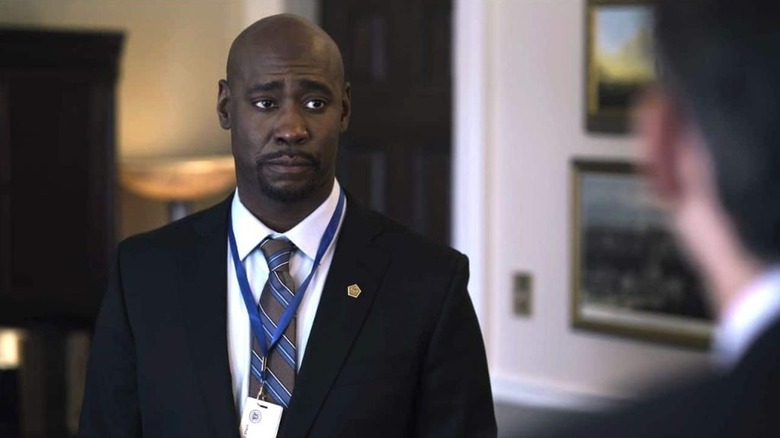D.B. Woodside wears a frown as Erik Monks in The Night Agent