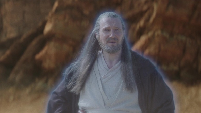 Liam Neeson as Qui-Gon Jinn's Force ghost in Obi-Wan Kenobi
