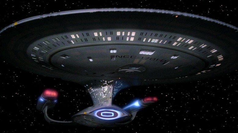 The USS Enterprise-D on Star Trek: The Next Generation
