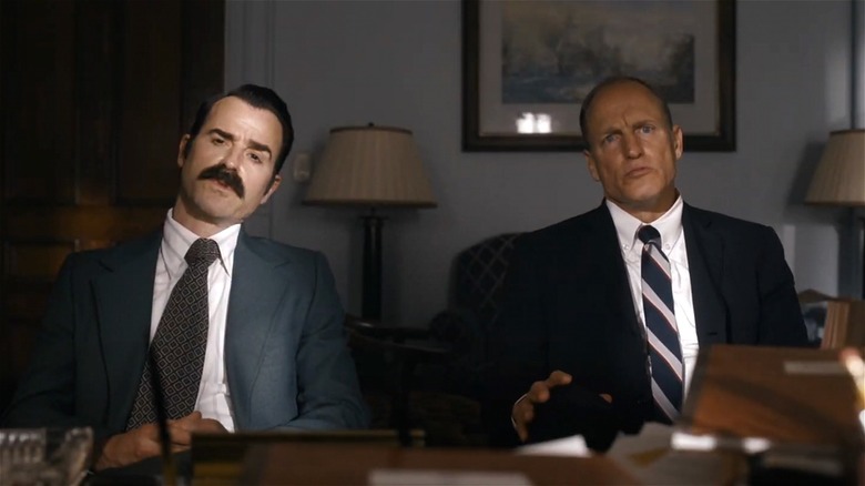 Justin Theroux and Woody Harrelson in White House Plumbers