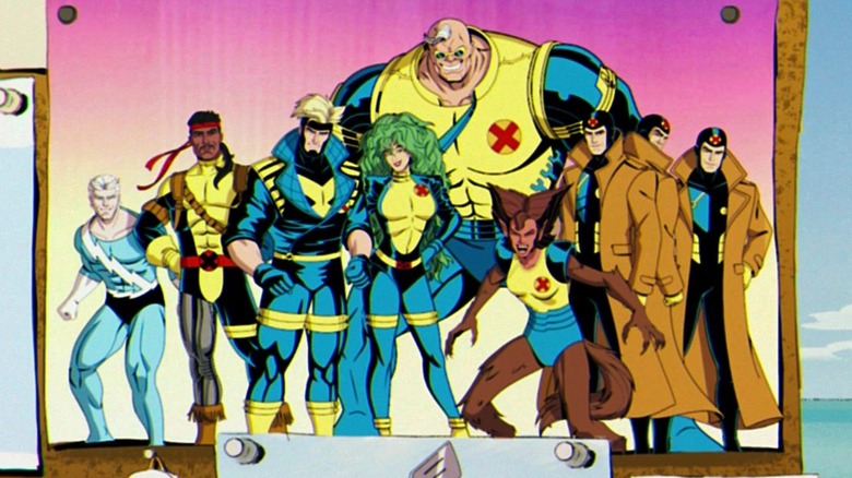 X-Men '97: pinned photo of X-Factor, including Quicksilver, Forge, Havok, Polaris, Strong Guy, Wolfsbane, and Multiple Man