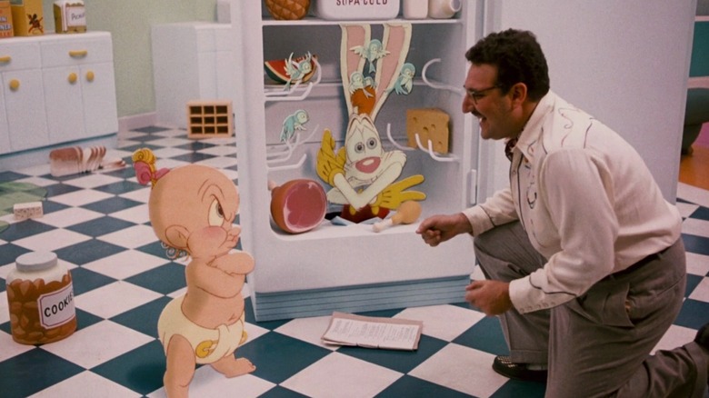 Roger Rabbit fridge, cartoon Baby on set