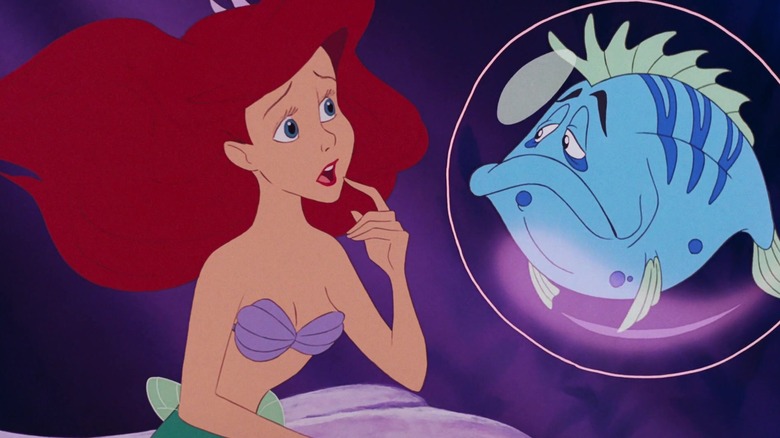 Little Mermaid Ariel and bubble fish