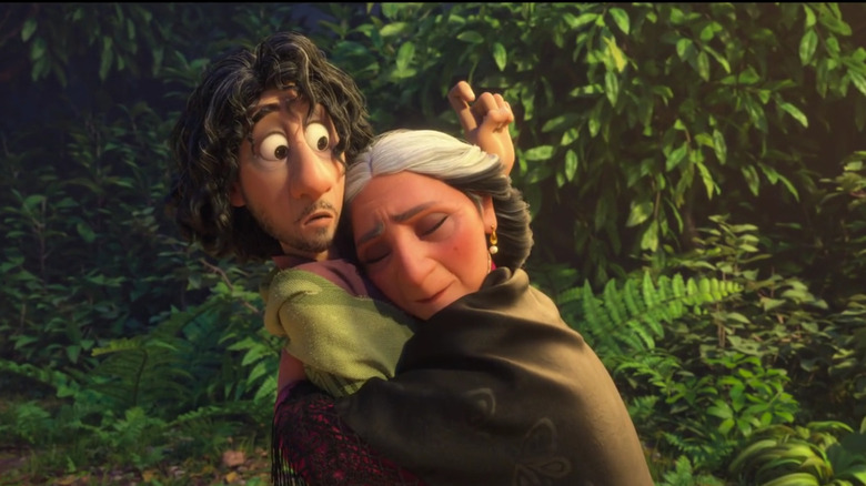 Abuela hugging Bruno in Encanto