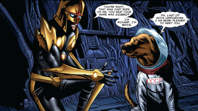 Nova introducing himself to Cosmo