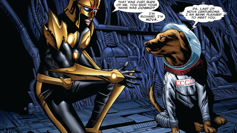 Nova introducing himself to Cosmo