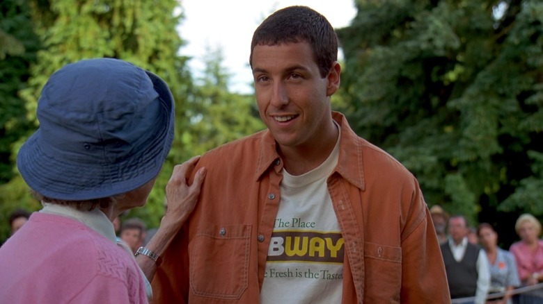 Frances Bay and Adam Sandler in Happy Gilmore