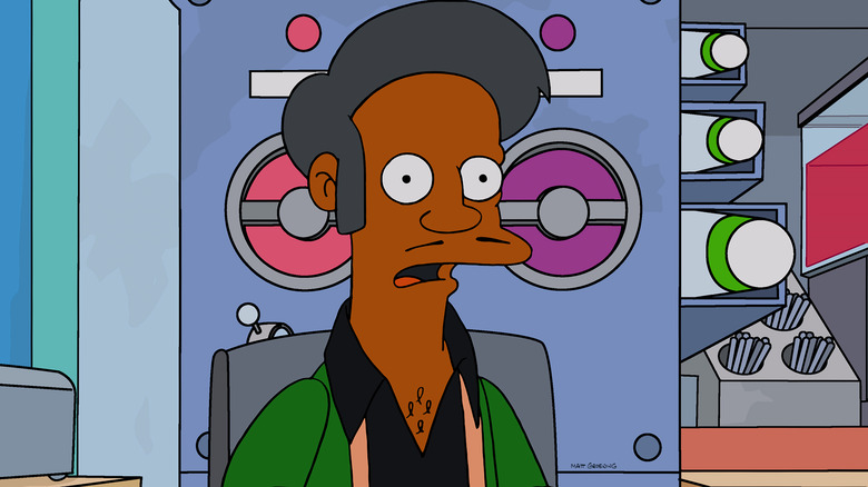 Apu dropping his jaw in The Simpsons