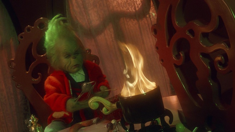 A young Grinch preparing a flaming meal in Dr. Seuss' How the Grinch Stole Christmas