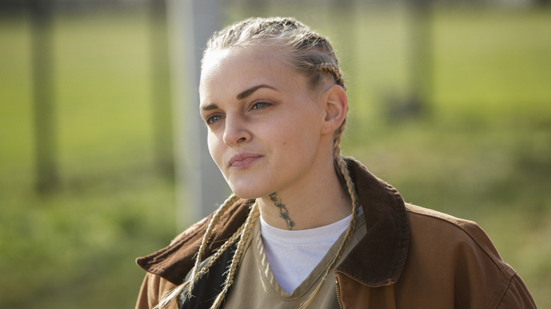 Tricia in the prison yard on Orange is the New Black