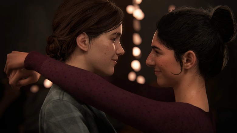 Ellie and Dina dancing together in The Last of Us Part II