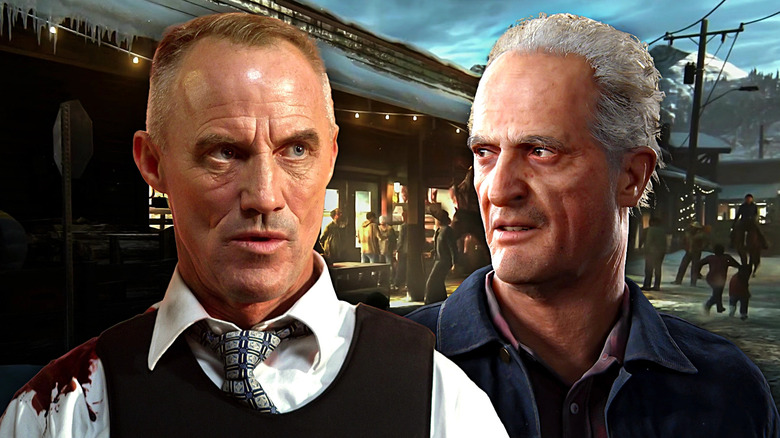 Ed Tucker and Seth in front of the Jackson settlement in The Last of Us