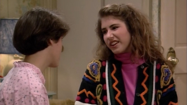 Alyssa Milano and Shana Lane-Block as Samantha Micelli and Bonnie Munson in Who's the Boss?