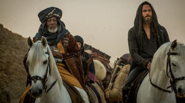 Morgan Freeman and Jack Huston in Ben-Hur
