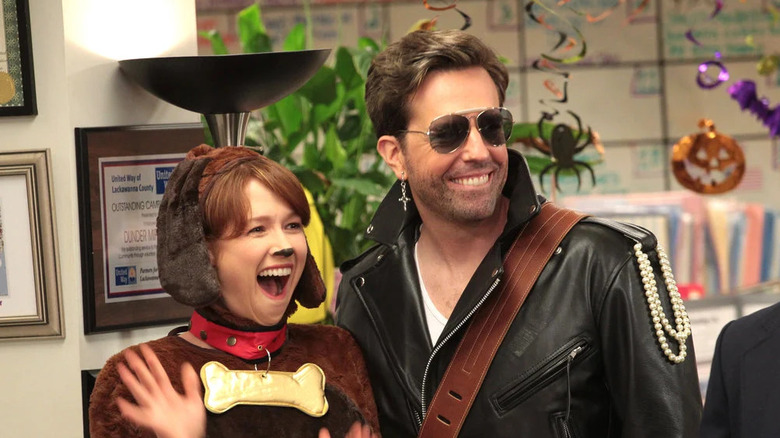 Erin Hannon (Ellie Kemper) and Andy Bernard (Ed Helms) in "The Office"