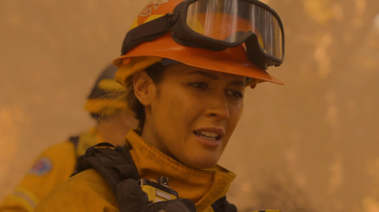 Andrea Herrera (Jaina Lee Ortiz) surrounded by smoke on Station 19