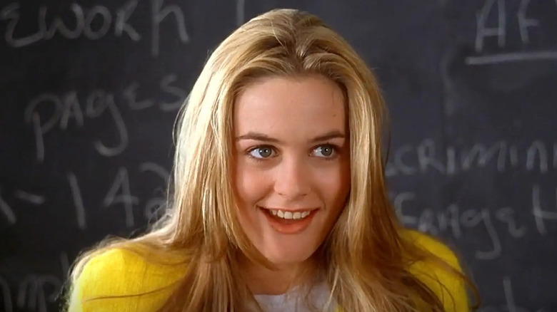 Alicia Silverston, as Sher smiles in ignorant