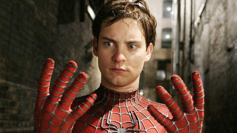 Tobey Maguire as Spider-Man.