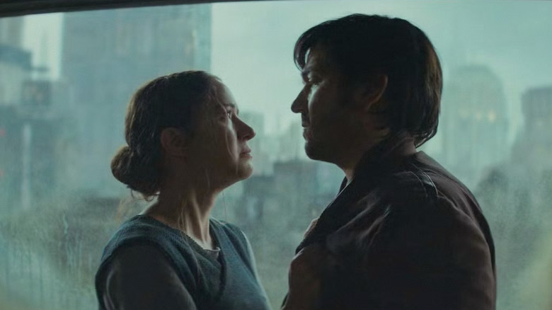 Kleya and Cassian looking at each other in Andor