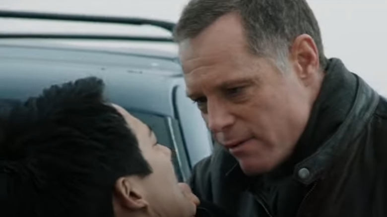 Sergeant Hank Voight (Jason Beghe) questions the loyalty of Sheldon Jin (Archie Kao) in Chicago P.D.