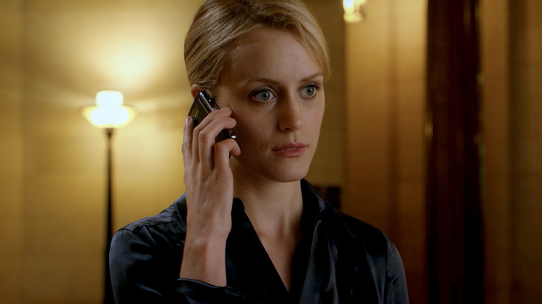 Dagny Taggart on the telephone in Atlas Shrugged: Part I