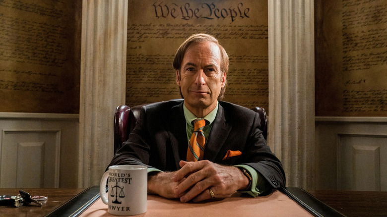 Saul Goodman at desk