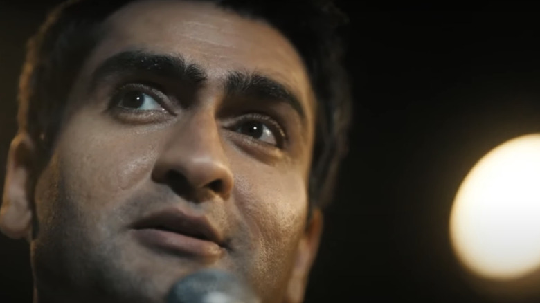 Kumail Nanjiani's Samir Wassan is seen in closeup in The Twilight Zone
