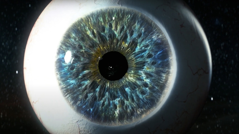 A giant eyeball is suspended in space in the intro to The Twilight Zone