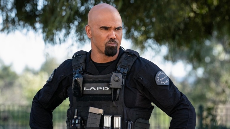 Shemar Moore mean mugs as Hondo Harrelson in S.W.A.T.