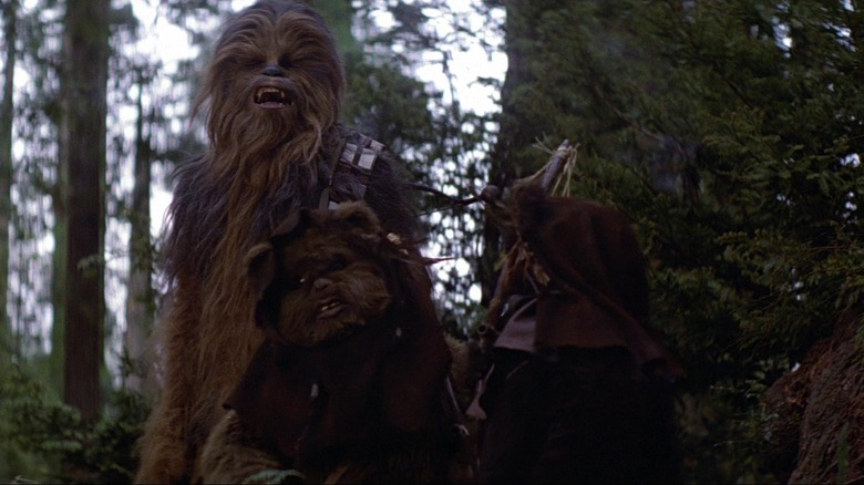 Chewbacca with some Ewoks