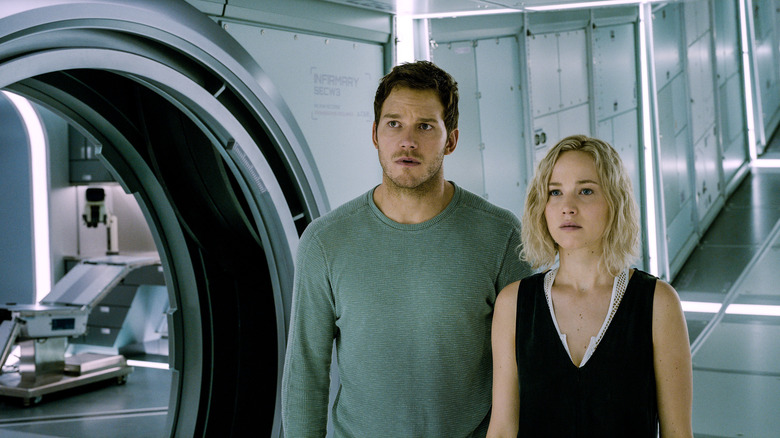 Passageiros, Chris Pratt, Jennifer Lawrence