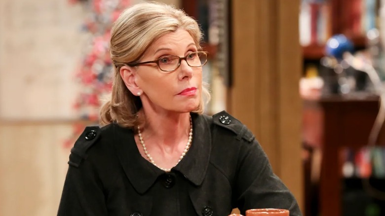 Beverly in the apartment looking imperious in The Big Bang Theory