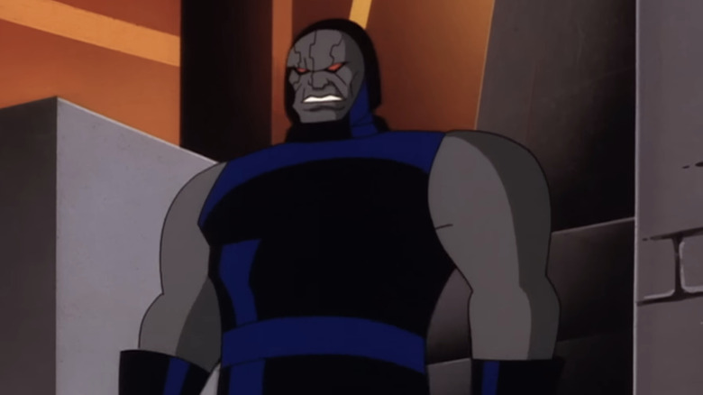 Darkseid stands on some steps in Superman: The Animated Series