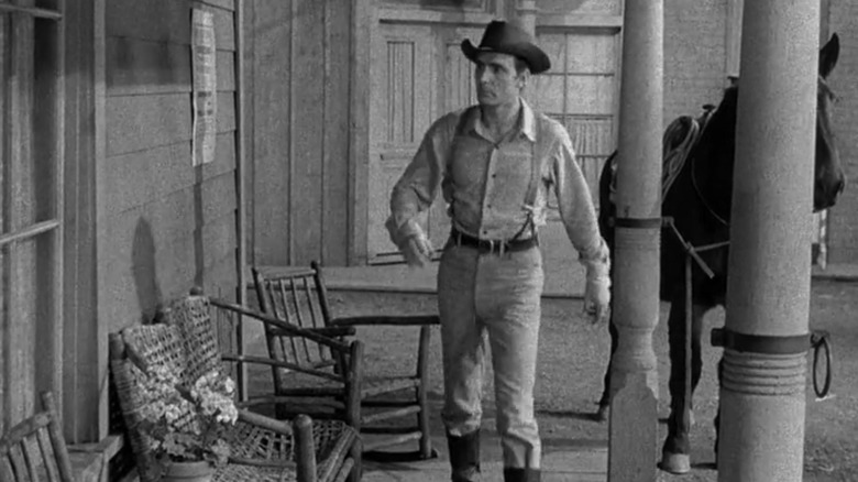 Chester walking with his limp in Gunsmoke