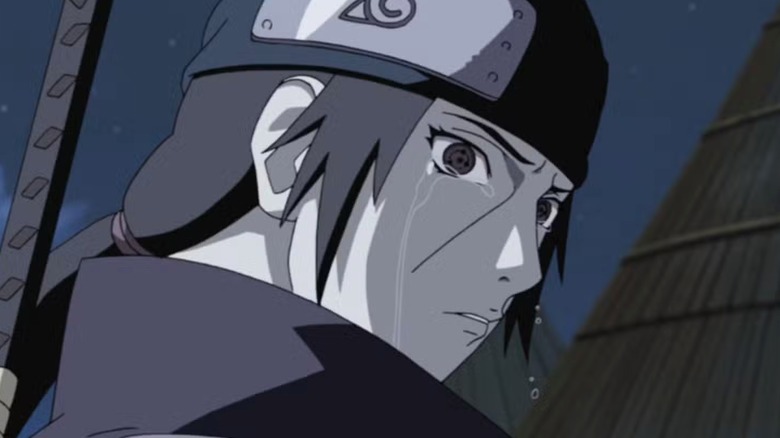 Itachi sheds tears before slaughtering his parents in Naruto
