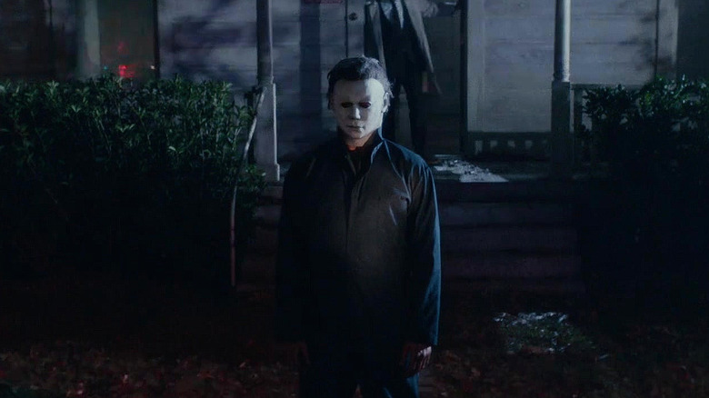 Michael Myers standing in his yard in the 1978 flashback in Halloween Kills