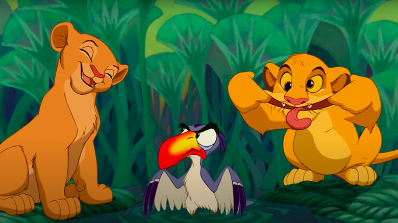 Simba and Nala tease Zazu