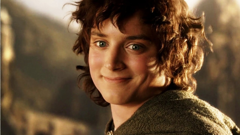 Close up of Frodo in The Lord of the Rings