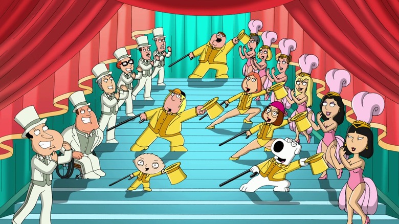 The breathtaking dance number in the title sequence of Family Guy