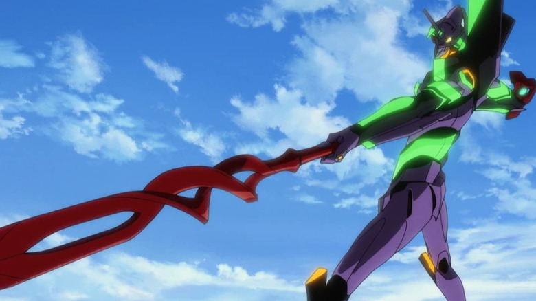 Evangelion Unit 01 wielding Spear of Cassius