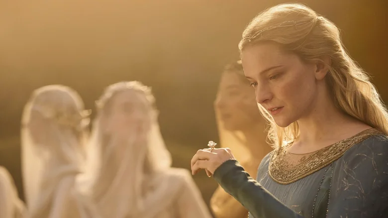 Galadriel looks at Nenya in The Rings of Power